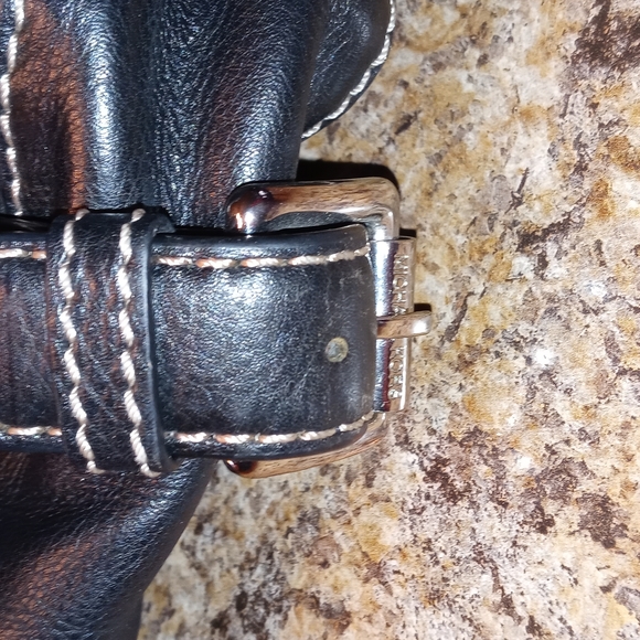 MICHAEL KORS BLACK PEBBLED LEATHER HOBO BAG - Picture 9 of 13